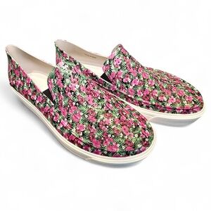 Crocs Citilane Roka Slip-On Sneakers Women’s Size 10 Black Floral Pink Green NWT